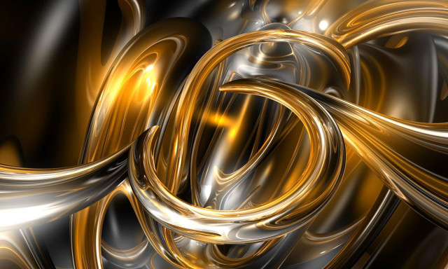 Gold black swirl design background free wallpaper - medium preview image