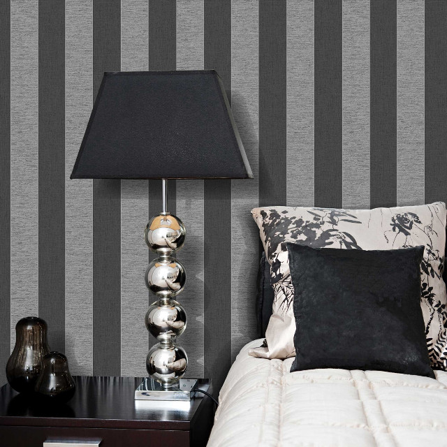 Bed black lamp pillow striped free wallpaper - medium preview image