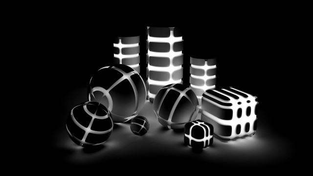 Shapes sizes objects black background free wallpaper - medium preview image
