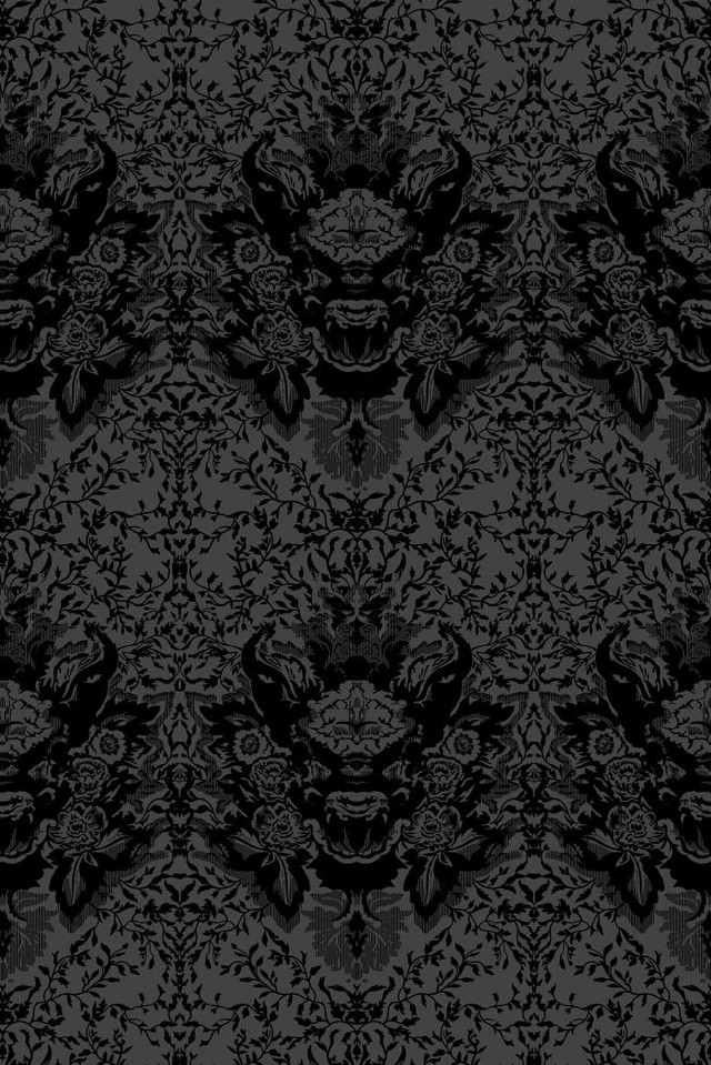 Black white floral background design #2 free wallpaper - medium preview image