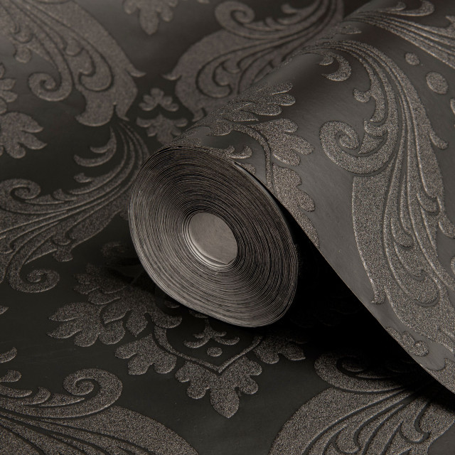Black paper design roll side free wallpaper - medium preview image