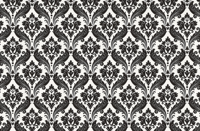 Black white damask wallpaper pattern free wallpaper - medium preview image