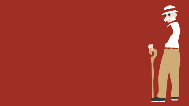 Man cane hat red background free wallpaper - medium preview image
