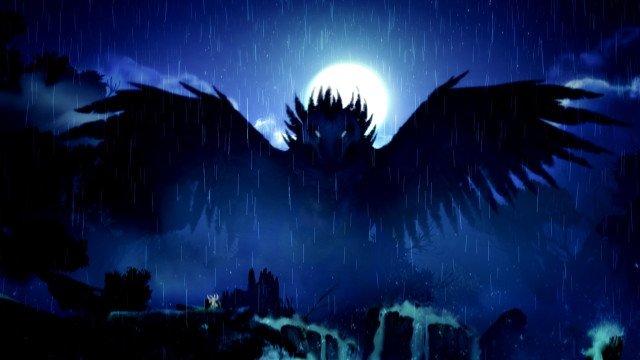 Dark blue bird wings full free wallpaper - medium preview image