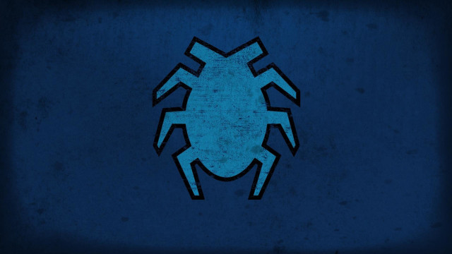 Blue spider black outline back free wallpaper - medium preview image