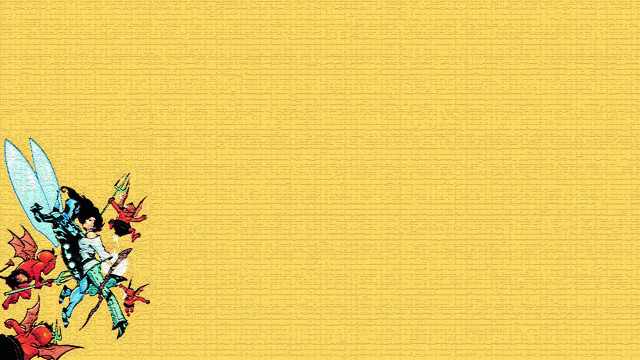 Cartoon character sword flowers yellow free wallpaper - medium preview image
