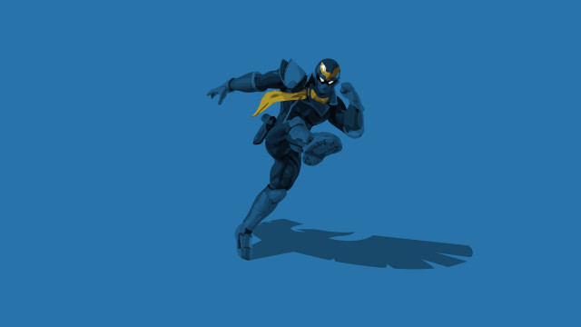 Man suit running helmet yellow free wallpaper - medium preview image
