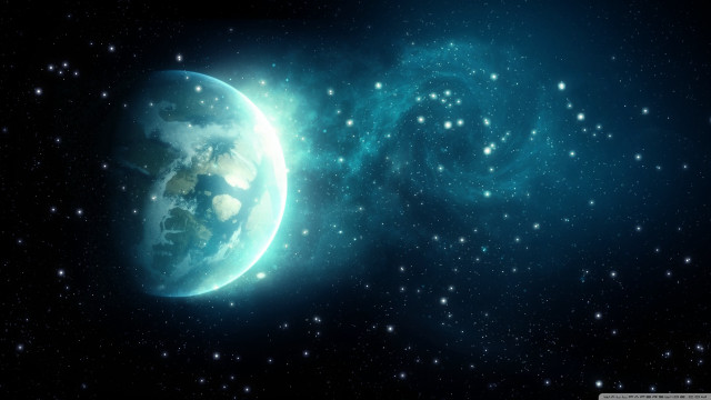 Blue planet star field blue free wallpaper - medium preview image