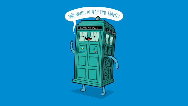 Cartoon phone booth thought bubble free wallpaper - medium preview image
