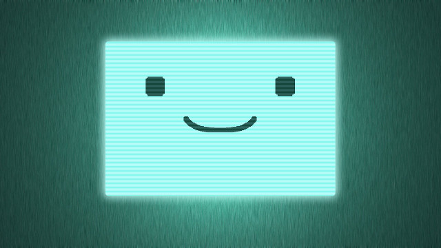 Smiling square green background light free wallpaper - medium preview image