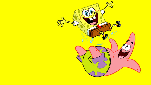 Cartoon character flying briefcase SpongeBob free wallpaper - medium preview image