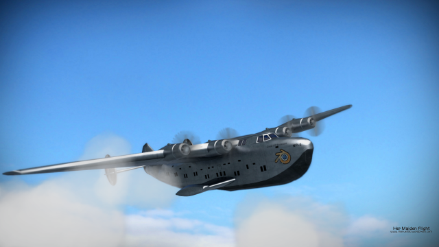Large airplane flying blue sky #4 free wallpaper - medium preview image
