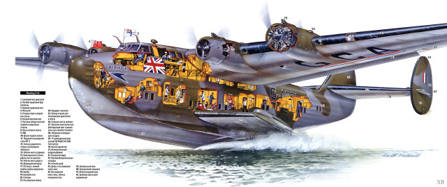 Detailed plane side drawing elements free wallpaper - medium preview image