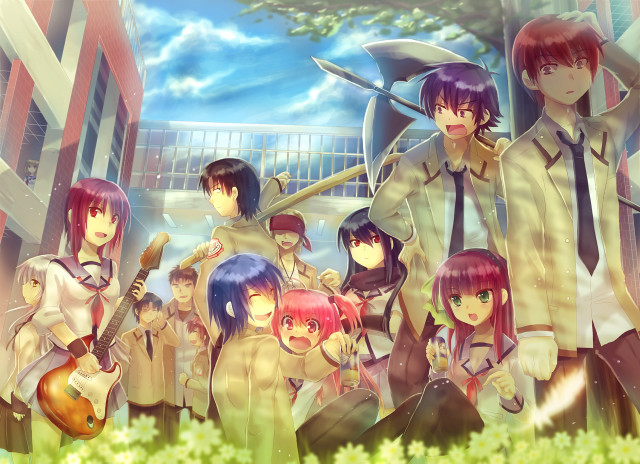 Group people building guitar hands free wallpaper - medium preview image