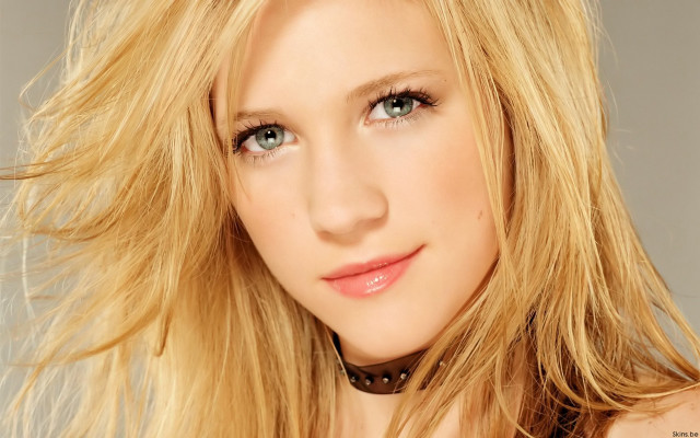Blonde woman choker hair blowing free wallpaper - medium preview image