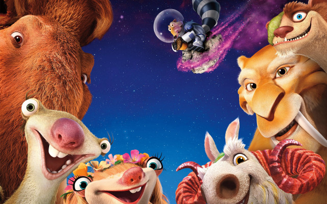 Cartoon animals sky background stars free wallpaper - medium preview image