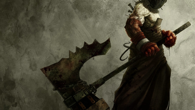 Creepy creature knife bloody head free wallpaper - medium preview image