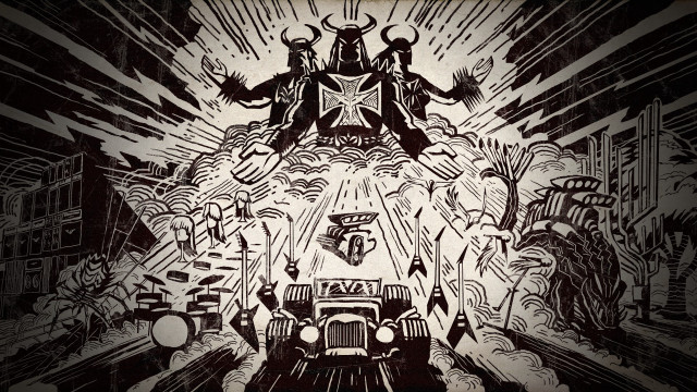 Car drawing city demons star free wallpaper - medium preview image