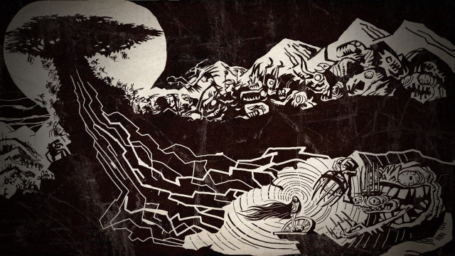 Black white mountain bike person free wallpaper - medium preview image