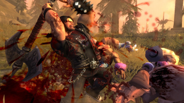 Zombies attacking man blood hands free wallpaper - medium preview image