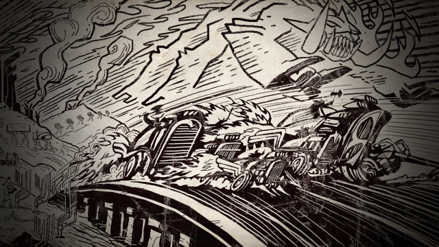 Train graffiti tracks drawing coming free wallpaper - medium preview image