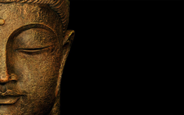 Buddha statue closeup black background #3 free wallpaper - medium preview image