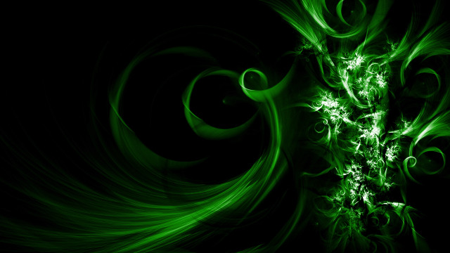Green abstract background swirls bubbles free wallpaper - medium preview image