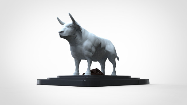 Bull shoe statue stand white free wallpaper - medium preview image