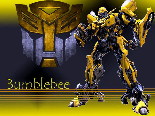 Bumblebee robot yellow border assemblage free wallpaper - medium preview image