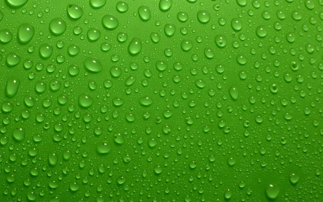 Green background water drops green free wallpaper - medium preview image