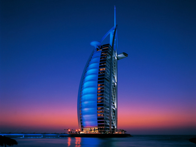 Tall building blue top water free wallpaper - medium preview image
