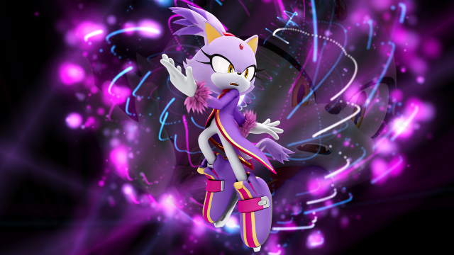 Cartoon character purple outfit cat free wallpaper - medium preview image