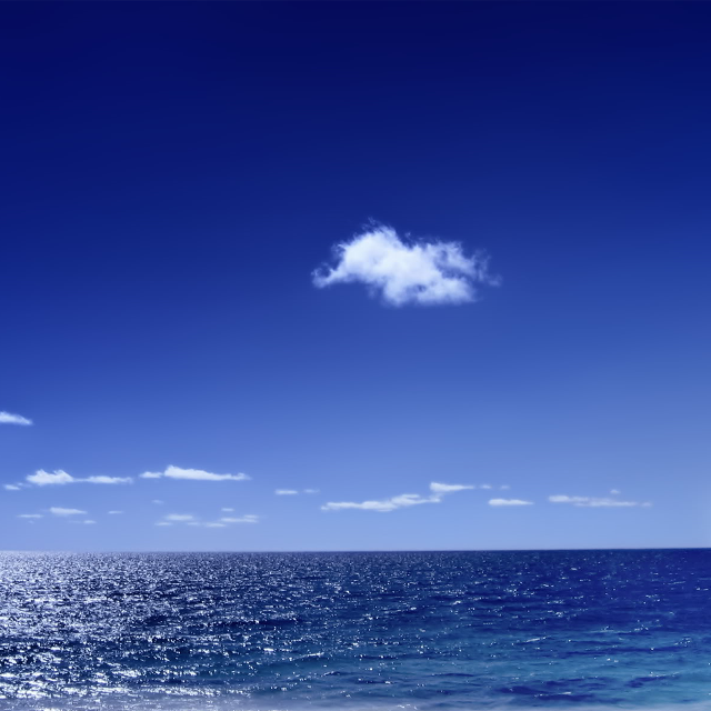 Cloud sky ocean sunny blue free wallpaper - medium preview image