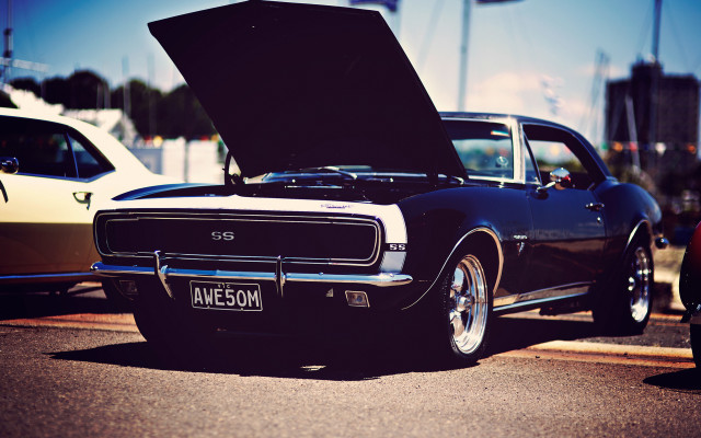 Car hood open street people #3 free wallpaper - medium preview image