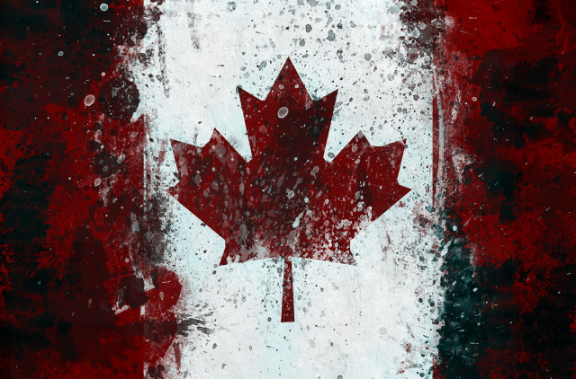 Canadian flag maple leaf water free wallpaper - medium preview image
