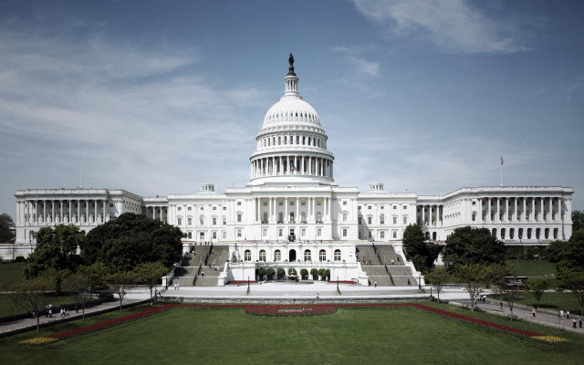 Large white building flag lawn #2 free wallpaper - medium preview image