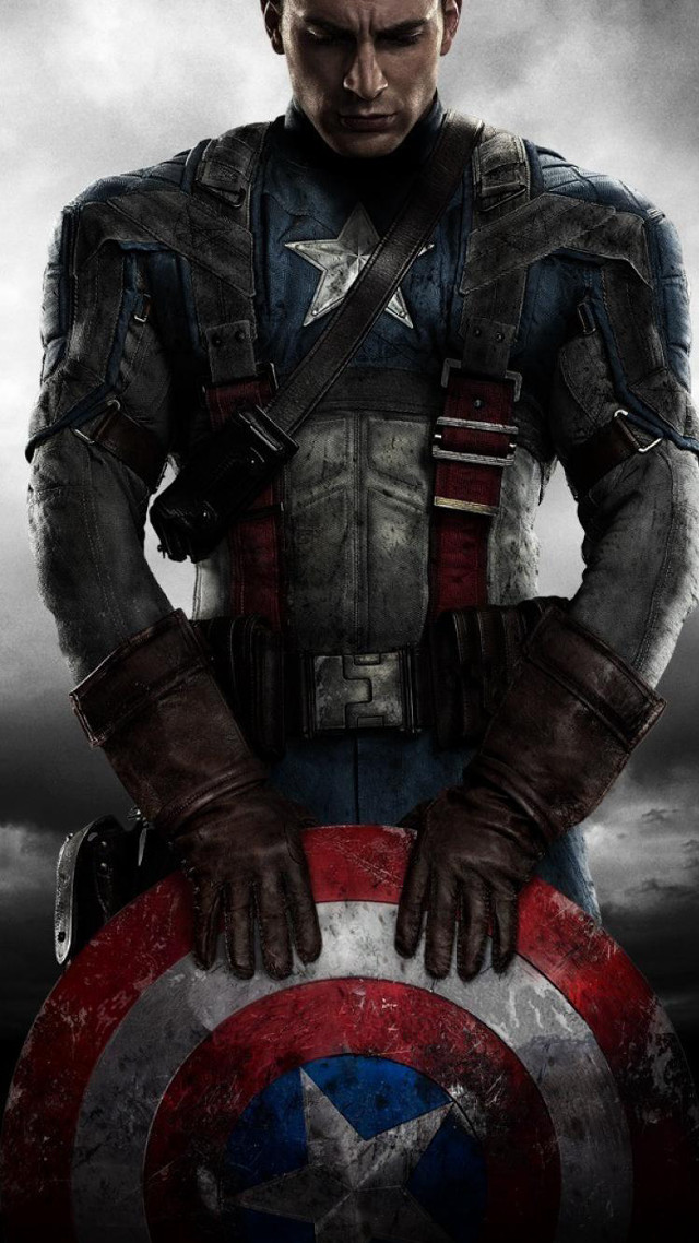 Captain america costume man holding #4 free wallpaper - medium preview image
