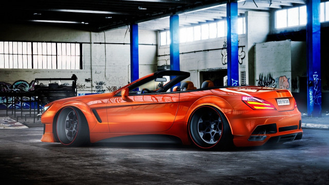 Car parked garage graffiti person free wallpaper - medium preview image