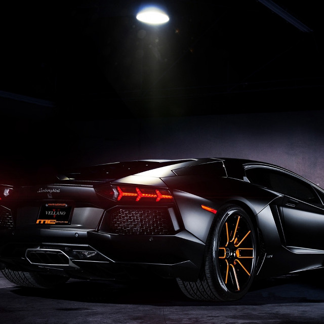 Black sports car dark garage #3 free wallpaper - medium preview image