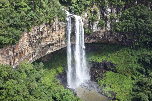 Waterfall australia jungle view above free wallpaper - medium preview image