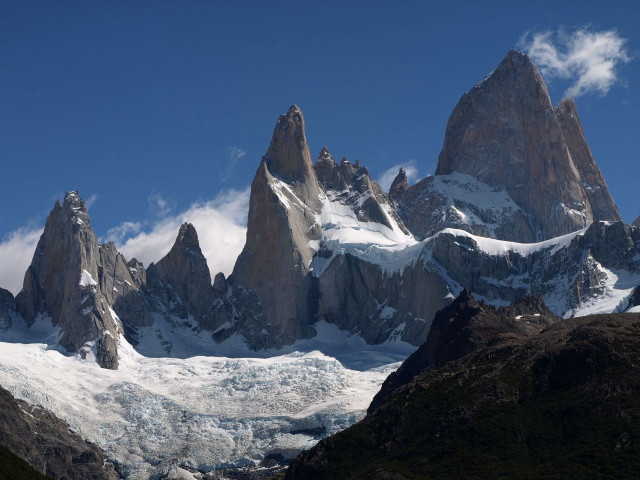Snowy mountain range clouds sky free wallpaper - medium preview image
