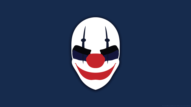 Clown mask red nose black free wallpaper - medium preview image