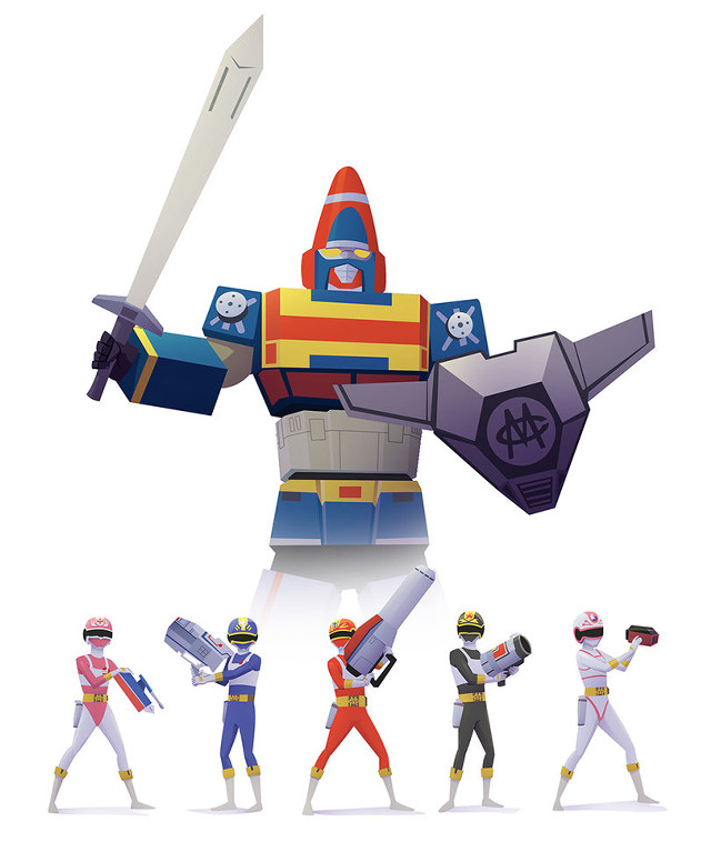 People robot sword helmet group free wallpaper - medium preview image