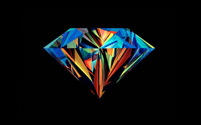 Diamond holography artdeco androidjones blackbackground free wallpaper - medium preview image