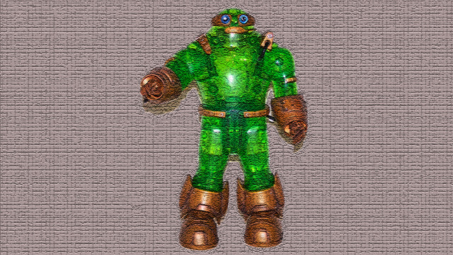 Green gold robot helmet gloves free wallpaper - medium preview image