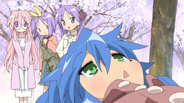 Anime girls tree green eyes free wallpaper - medium preview image