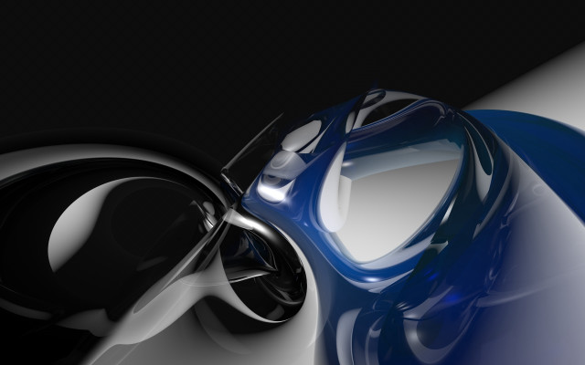 Blue white object black background free wallpaper - medium preview image