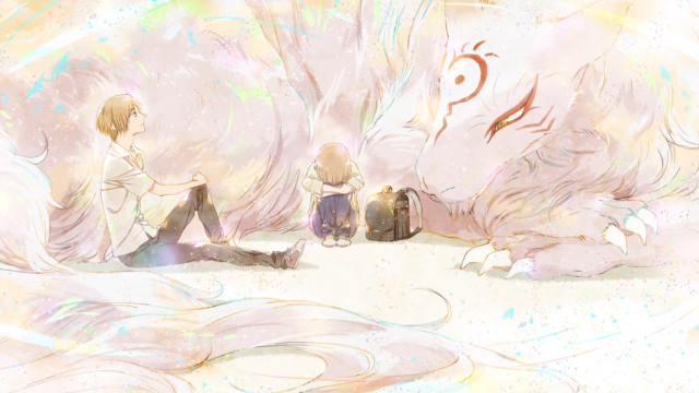 Couple people floor white horse free wallpaper - medium preview image