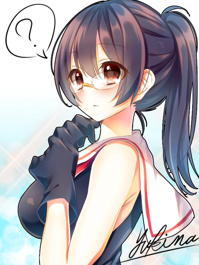 Girl ponytail blue dress speech free wallpaper - medium preview image