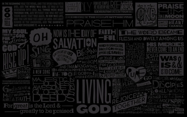 Black white poster languages phrases free wallpaper - medium preview image